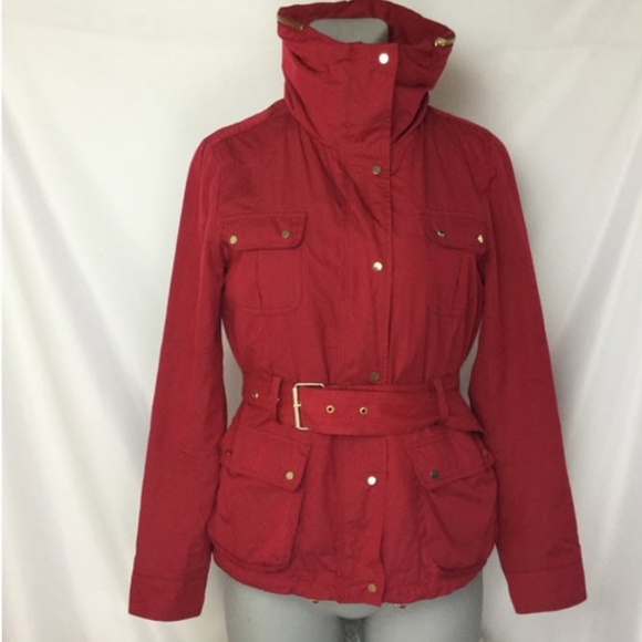 Zara Jackets & Blazers - Zara Red Raincoat w/ Detachable Hood & Lining